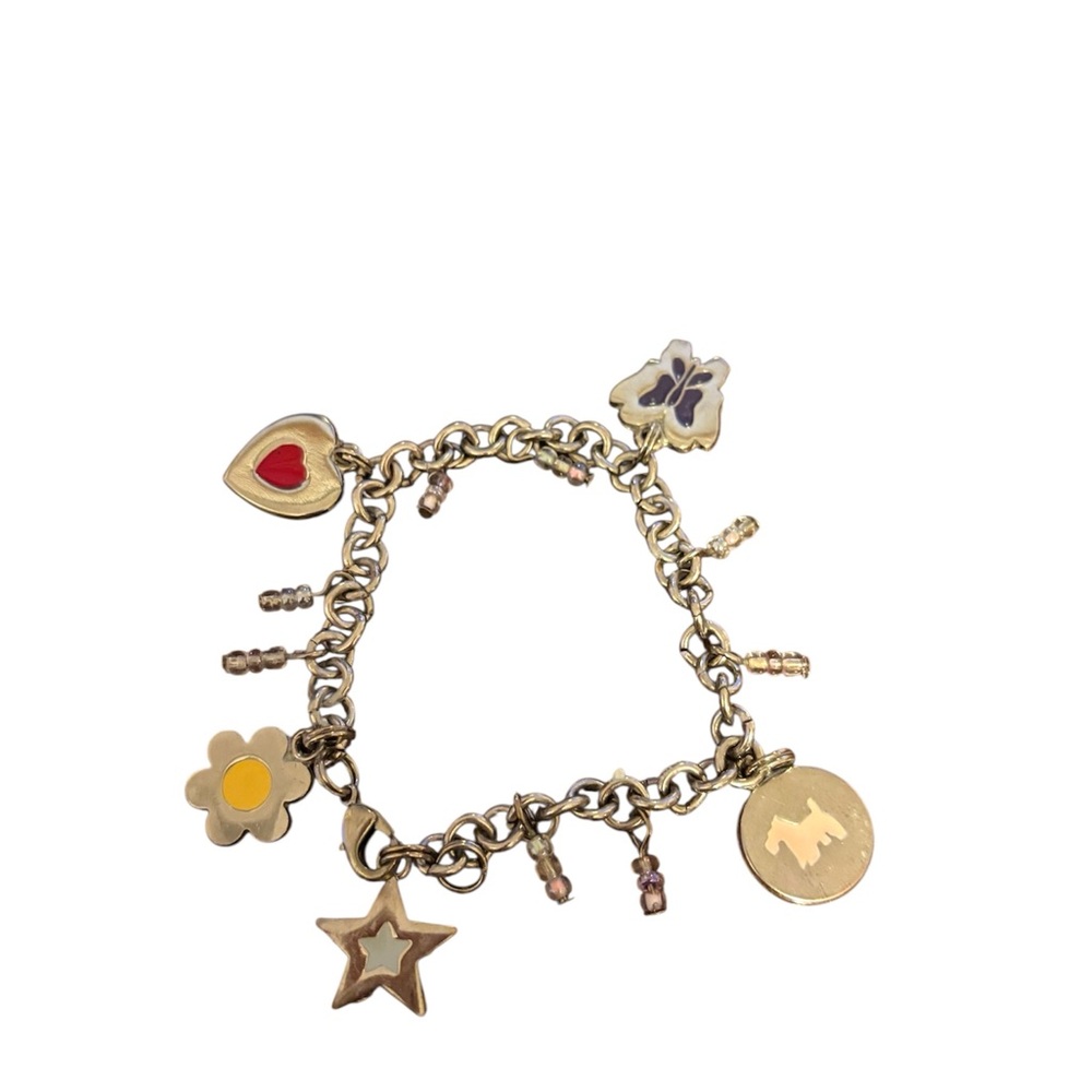 Silver Charm Bracelet with Colorful Accents